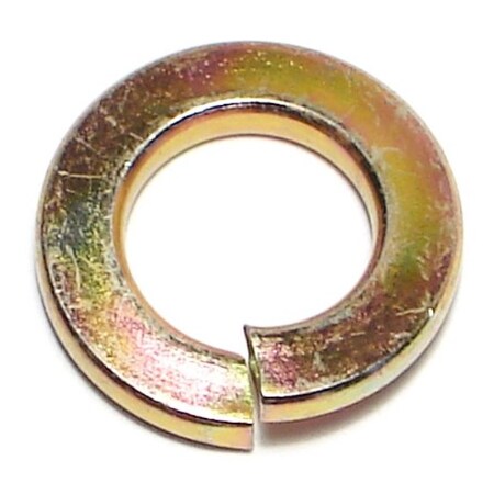 Midwest Fastener Split Lock Washer, For Screw Size 7/16 in Steel, Zinc Yellow Finish, 20 PK 65524
